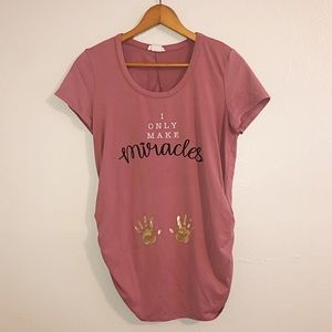 Dusty Rose Maternity T-Shirt